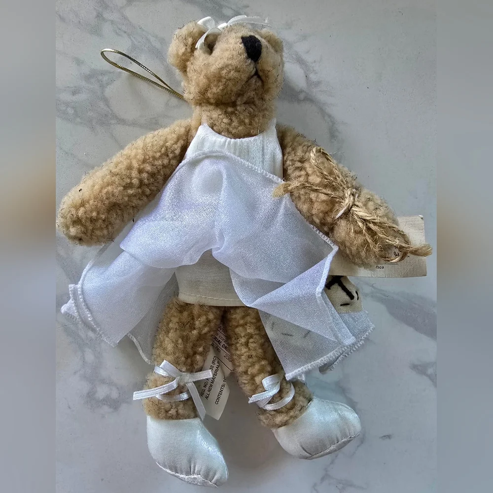 Rare‎ Vintage Teddy Tompkins By Enesco 1998 Ballerina Hangable Plush Bear